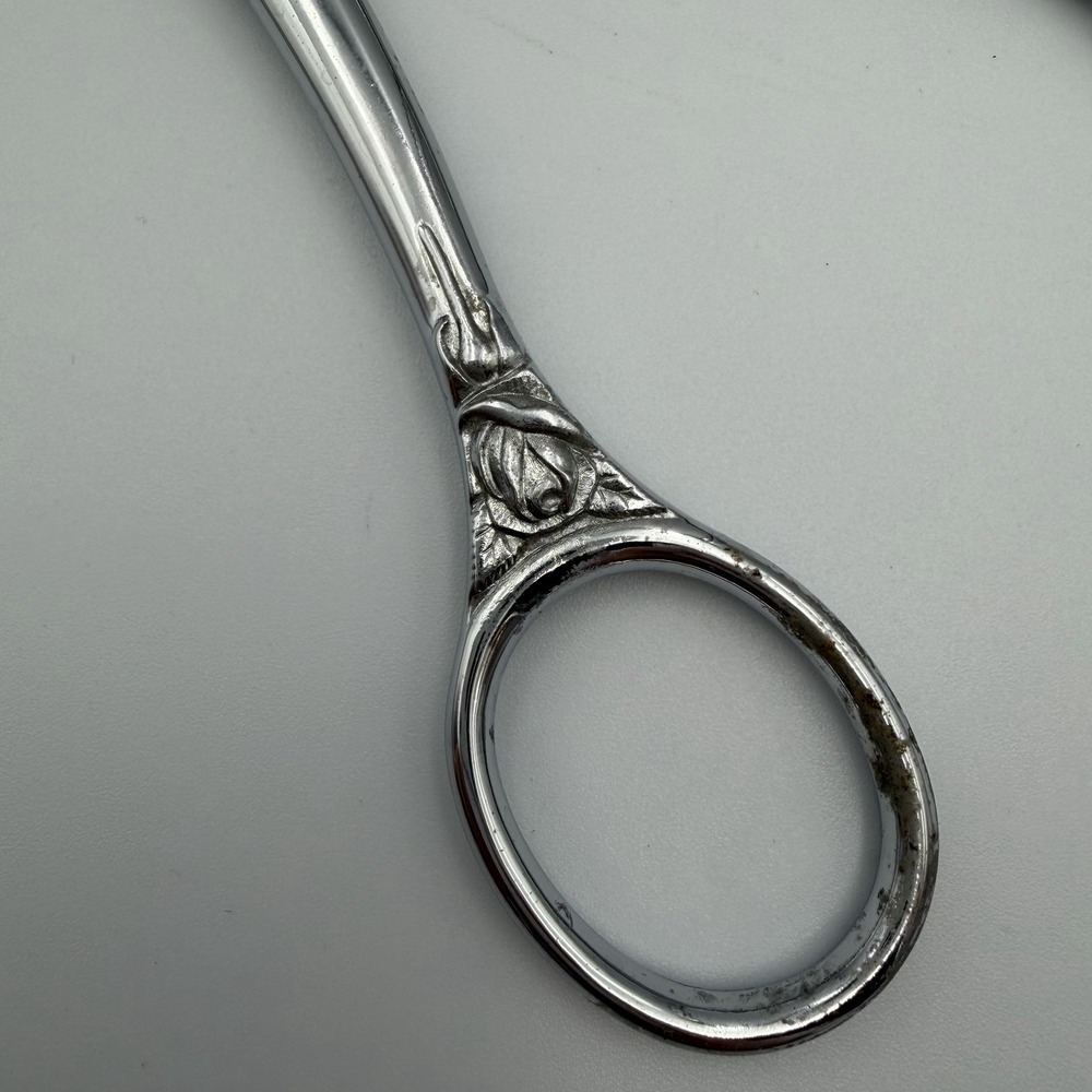 Vintage Wiss Usa no. FH4 Flower Shears Chrome Plated Fancy‎ Handles - Picture 5 of 6